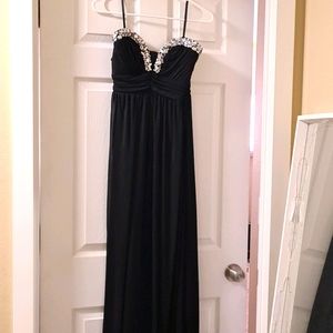 BLACK PARTY PROM NIGHT BALL GOWN. Evening dress